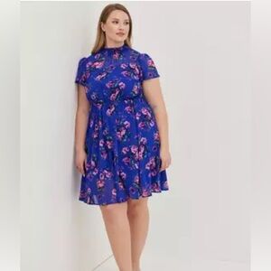 Torrid Mini Chiffon Smocked Dress - Torrid Size 5 - 28 or 4X